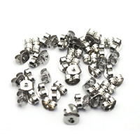 1000 pièces en acier inoxydable boucle d'oreille prise arrière paramètres de boucle d'oreille Base clous d'oreille bouchon arrière papillon bouchon d'oreille fabrication de bijoux à bricoler soi-même