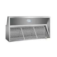 Hotte de cuisine professionnelle en acier inoxydable SS304 avec filtre à déflecteur pour hôtels