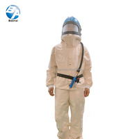 Casque de sablage à température d'air réglable avec outils de costume en toile pour le sablage