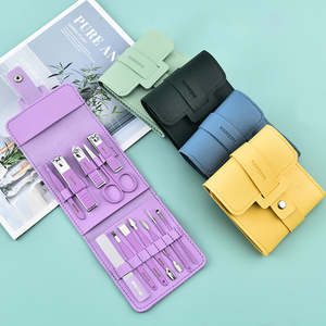 Chuyên Nghiệp 12 Pcs Của Phụ Nữ Móng Chân Móng Tay Công Cụ Thiết Lập Chất Lượng Cao Xách Tay Làm Móng Tay <span class=keywords><strong>Kit</strong></span> 16Pcs Làm Bằng Thép Không Gỉ PU Da Trường Hợp - Product Image 6