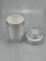Flacon à pilules en acrylique à double paroi OEM d'usine, conteneur épais de luxe pour l'emballage de compléments alimentaires
