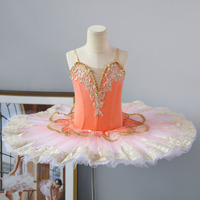 S0022 Tutu de ballet classique pour enfants, tenue de performance pour filles ballerines