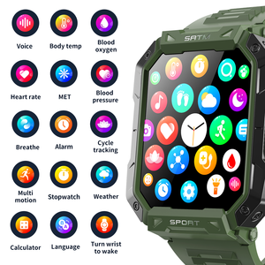 Nouvelle Montre Intelligente Robuste F307 Étanche IP67 de 2025 avec Grand Écran HD, Appels Sans Fil, Moniteur de Fréquence Cardiaque et d'Oxygène Sanguin, Compatible - Product Image 3