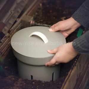 GARDMATE Poubelle à compost enterrée moderne de 10 L, modèle G08468, pour la conversion des déchets de jardin, boîte <span class=keywords><strong>blanche</strong></span> - Product Image 3