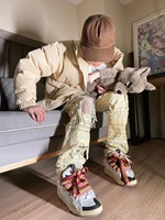 Ins Fashion Lanvin Lace Sb Dunk Aj1/Af1 15 20 30 Mm 1.5 2 3 Cm Colorful Wave Pattern Canvas Wide Fat Flat Shoe Lacets