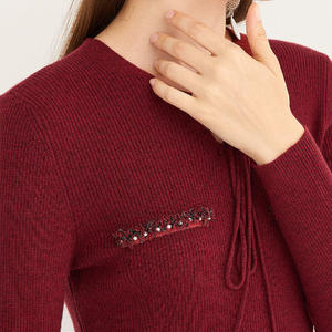 <span class=keywords><strong>Abito</strong></span> plissettato <span class=keywords><strong>rosso</strong></span> maglione lavorato a <span class=keywords><strong>maglia</strong></span> 2022 abiti Casual Sexy da donna stilista - Product Image 5