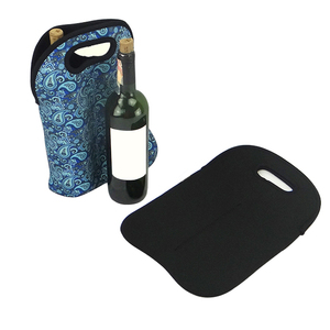 Tùy Chỉnh Công Ty Logo Thăng Hoa In Ấn Cách Điện 2 Chai Rượu Vang Mát Tote Túi Cao Su Tổng Hợp 750 Ml Hai Gói Rượu Vang Chai Tàu Sân Bay - Product Image 3