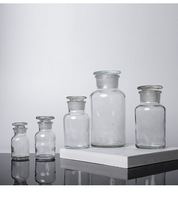 Bocaux d'apothicaire en verre de différentes tailles pot d'apothicaire en verre bougie avec couvercle en liège pour la vente en gros