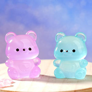 ตุ๊กตาเรซิ่นรูปสัตว์ ตุ๊กตาหมีเรซิ่นเรืองแสงขนาดเล็ก ตุ๊กตาหมีเรืองแสงในที่มืด งานฝีมือตกแต่งสวน ตกแต่งบ้าน งาน DIY ต้นบอนไซ - Product Image 4