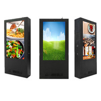 65 pouces étanche haute luminosité 3000nits soleil lisible extérieur sol support kiosque numérique Lcd publicité moniteur