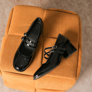 Elegantes y Modernos Zapatos de Tacón Alto con Plataforma y Diseño Mary Jane para Mujer, Ligeros, Casuales para Exteriores - Product Image 4