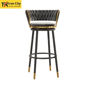 <span class=keywords><strong>Tabouret</strong></span> de bar pivotant moderne et minimaliste de luxe léger pour la maison pour le salon Comptoir haut et îlot Sièges de bar - Product Image 5