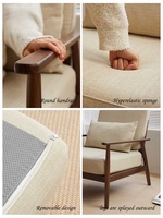 Fauteuil inclinable moderne en bois massif de chêne, petit canapé individuel pour petites pièces, appartements et hôtels