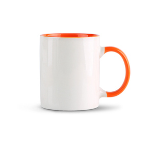 Các loại màu sắc giá rẻ 11 oz Đồng bằng màu trắng thăng hoa cốc cà phê ly với xử lý và màu bên trong gốm Mug cho in ấn - Product Image 6