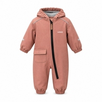 Combinaison pour bébé, barboteuse à capuche, fermeture éclair bidirectionnelle, coupe-vent, rembourrée, 100% polyester, combinaison de neige pour bébés garçons et filles, temps froid