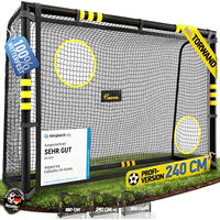 But de football PODIYEEN Pro Tect Advanced, filet de football d'extérieur, robuste, pliable, résistant aux intempéries, couleur personnalisable