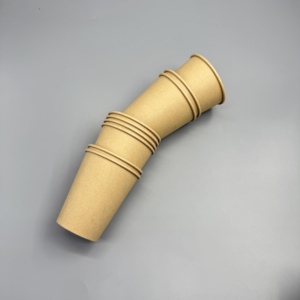 Gobelet en papier jetable biodégradable, revêtement PE PLA, simple ou double paroi, impression flexo personnalisée pour boissons chaudes ou froides - Product Image 1