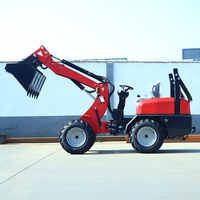 Mini-chargeuse sur pneus la plus vendue, chargeuse diesel pour travaux agricoles et de construction, chargeuse agricole et de jardin à moteur diesel, 4 roues motrices
