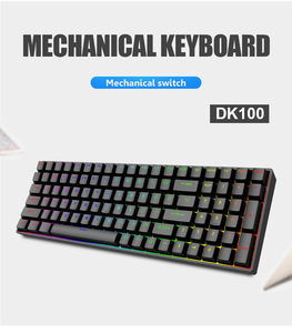 OUSAID DK100 RGB无线机械键盘DIY游戏键盘PBT ABS键帽红色开关 - Product Image 2
