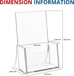 Giá Đỡ Sách Mỏng Bằng Nhựa Acrylic Cho Tờ Rơi Tờ Rơi Sách Báo Giá Đựng Giấy Tờ Rơi - Product Image 3