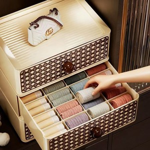 Clothing Organizer With Compartments For Underwear <b>Socks</b> Bras Rectangle Standing Type 10-20 L PP Material - Product Image 1