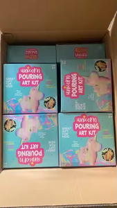 Nouveau kit de peinture créative DIY Fluide Bear : Ensembles <span class=keywords><strong>licorne</strong></span> lumineuse avec peinture pour ours 4 couleurs - Product Image 6