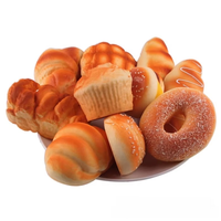 Jouet anti-stress en forme de pain à presser, à récupération lente, amusant et mignon pour filles, pour la décompression, répliques de nourriture douces et réalistes (pain, gâteau)
