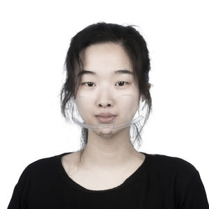 10 Buah Masker Mulut Plastik Transparan Dapat Digunakan Kembali dan Dapat Dicuci Masker Wajah Plastik Bening untuk Makanan Restoran Hotel - Product Image 1