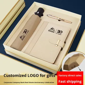 <strong>Umbrella</strong> Insulated Cup USB Flash Drive Business Notebook Factory Holiday <strong>Gift</strong> Box <strong>Set</strong> Notepad Customizable Logo - Product Image 5