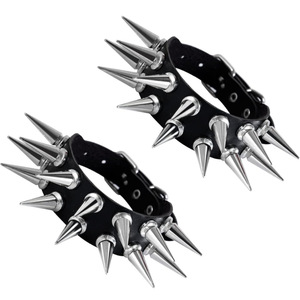 Bracciale in Pelle con Borchie a Doppia Fila Stile Punk con Diamanti, Vendita Calda Transatlantica, Personalizzato e di Tendenza <span class=keywords><strong>per</strong></span> Coppie - Product Image 1