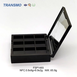 Boîtes en PET personnalisées avec logo imprimé pour fard à joues et fard à paupières, 0,8g*9+8,9g*2, contenants cosmétiques vides en plastique pressé, vente en gros - Product Image 5