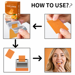 Bandes Dissolvables de Vitamines pour la Santé des Articulations à Base d'Extrait de Curcumine en Film Oral Fin, Marque Privée OEM Personnalisée - Product Image 2