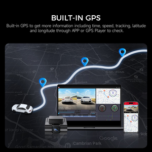 LINGDU V620 GPS Wifi Dashcam 4K 2.4 ''Tela 6 ADAS <span class=keywords><strong>Bluetooth</strong></span> EN Controle de Voz Ângulo de Lente Dupla 2 Canais 4K + 1080P Carro DVR Cam - Product Image 3