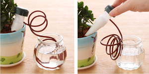 Système d'irrigation <span class=keywords><strong>goutte</strong></span> à <span class=keywords><strong>goutte</strong></span> automatique en terre cuite piquets de <span class=keywords><strong>bouteille</strong></span> de vin intérieurs et extérieurs pour plantes de jardin prêt pour les vacances - Product Image 5