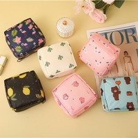 Bolsa de Cosméticos Portátil Mini, Bolsa para Toallas Sanitarias, Monedero, Organizador de Maquillaje Pequeño para Mujeres, Artículos Esenciales para Viajes Diarios