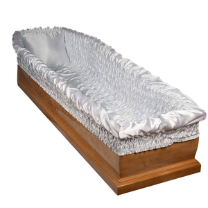 Set di Rivestimenti per Bara in Raso di Poliestere con Cuscino, Accessori Funerari per Decorazione Interna, Prodotti Funerari Europei - Product Image 5