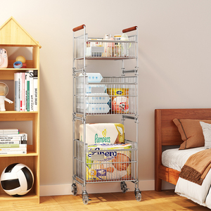 Estante <span class=keywords><strong>de</strong></span> almacenamiento para bebés, carrito pequeño móvil para dormitorio, estante <span class=keywords><strong>de</strong></span> almacenamiento <span class=keywords><strong>de</strong></span> aperitivos, carrito <span class=keywords><strong>de</strong></span> cuidado para recién nacidos, otros muebles para niños - Product Image 2