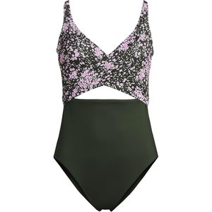 Women's <b>Wrap</b> Monokini High Leg One Piece Swimsuit Digital Print Crossed Halter Cut Out <b>Stretch</b> Spandex Polyester - Product Image 3