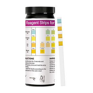 Bandelettes réactives URS-4B pour analyse d'<span class=keywords><strong>urine</strong></span> à domicile, multiparamètres, pour le glucose, le pH, les protéines et le sang - Product Image 5