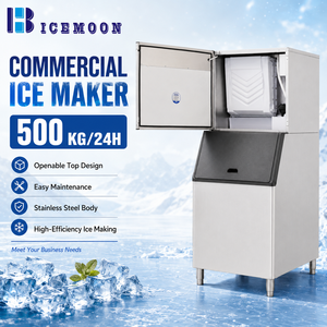 Máquina de Hielo Profesional de 500 kg, Máquina Automática para Hacer Hielo en Bloques, Puerta Elevadora, Fácil Operación, Enfriador Comercial - Product Image 1