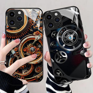 <span class=keywords><strong>Coque</strong></span> de téléphone en verre dur mince à engrenage mécanique pour Samsung S22 Ultra S23 S24fe S25 <span class=keywords><strong>coque</strong></span> arrière de téléphone anti-rayures tout compris - Product Image 1