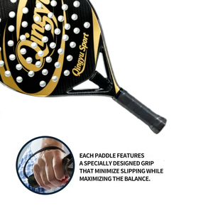 Raquetas <span class=keywords><strong>de</strong></span> Pádel Qingyu Sport <span class=keywords><strong>de</strong></span> Alta Calidad, Carbono 24k, Logotipo Personalizado, Super Power, Superficie 3D, Descuentos por Volumen - Product Image 5