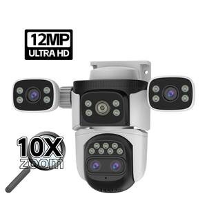 Cámara de vigilancia Ptz Audio bidireccional visión nocturna 12MP Wifi Cctv Cámara 10X Zoom Wifi cámaras de seguridad al aire libre - Product Image 1