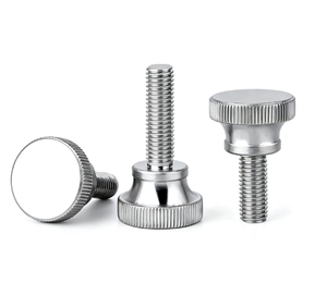 Round Knurled SteelScrews Stainless Steel Knurled Head Thumb <b>Screws</b> Precision Machined Custom Fasteners for Industrial Equipment - Product Image 5