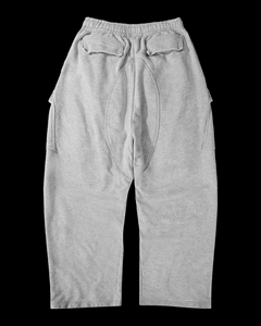Cut And Sew 100% Cotton Fleece Sweatpants Heavyweight Oversized Streetwear Double Angle Pockets Oem Cargo <b>Joggers</b> Wholesale - Product Image 4
