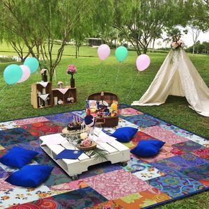 Supfitness Tapis de plage extra large imperméable 60x80 pouces pliable et anti-sable pour pique-nique - Product Image 6