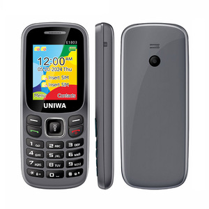 Uniwa e1803 tính năng điện thoại 1.77 inch Slim GSM mini di động với Dual Sim T9 Bàn phím BL-5C 800mAh pin đài phát thanh không dây giá thấp - Product Image 2