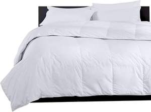 ผ้านวมคลุมเตียงสีขาวขนาดควีนไซส์พร้อมแท็บเข้ามุมและกล่องเย็บผ้าฝ้ายที่เป็นมิตรต่อสิ่งแวดล้อม - Product Image 2