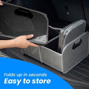 กล่องเก็บของท้ายรถแบบพับได้รุ่นโมเดิร์นอ็อกซ์ฟอร์ด พร้อมที่วางแก้ว - Product Image 4