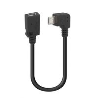 Kabel Data Konverter Adaptor Micro USB Male ke Mini USB Female untuk Pengisi Daya Ponsel Sinkronisasi Data Sudut 90 Derajat Kiri Kanan Bawah Atas